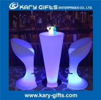 LED cocktail table waterproof RGB color illuminated high bar table